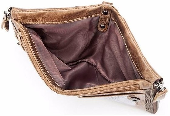 Мужской кошелек из натуральной кожи в стиле винтаж светло-коричневого цвета Vintage (2414684)