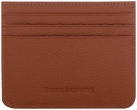 Картхолдер из натуральной фактурной кожи коричневого цвета Smith &amp; Canova 93912