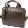 Коричневая мужская деловая сумка из натуральной кожи Vintage (20443) - 2