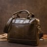 Коричневая мужская деловая сумка из натуральной кожи Vintage (20443) - 7
