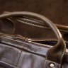 Коричневая мужская деловая сумка из натуральной кожи Vintage (20443) - 9