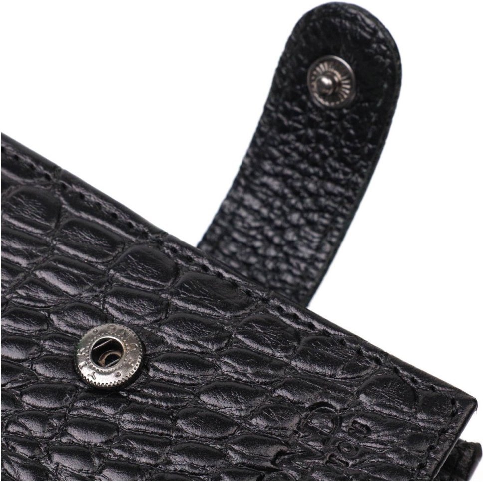 Модное мужское портмоне из натуральной фактурной кожи с тиснением под крокодила BOND (2421995)