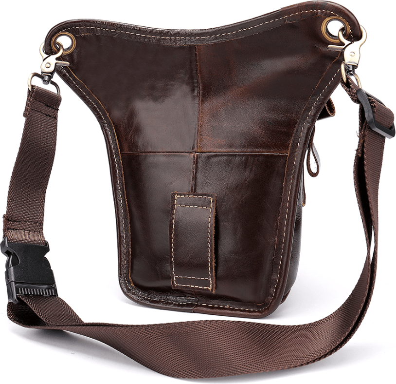 Поясная сумка из натуральной кожи коричневого цвета Vintage (20013)