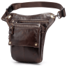 Поясна сумка з натуральної шкіри коричневого кольору Vintage (20013) - 4