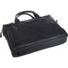 Чорна чоловіча сумка для ноутбука з вінтажної шкіри SHVIGEL (11035) - 2