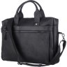 Черная мужская сумка для ноутбука из винтажной кожи SHVIGEL (11035) - 3