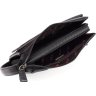 Мужская сумка барсетка из высококачественной натуральной кожи черного цвета KARYA (21740) - 5