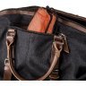 Велика дорожня сумка чорного кольору з текстилю Vintage (20166) - 3