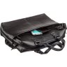Чоловіча солідна сумка для ноутбука з високоякісної чорної шкіри SHVIGEL (11243) - 4