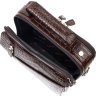 Темно-коричнева чоловіча сумка-барсетка з натуральної шкіри під крокодила KARYA (2420898) - 4