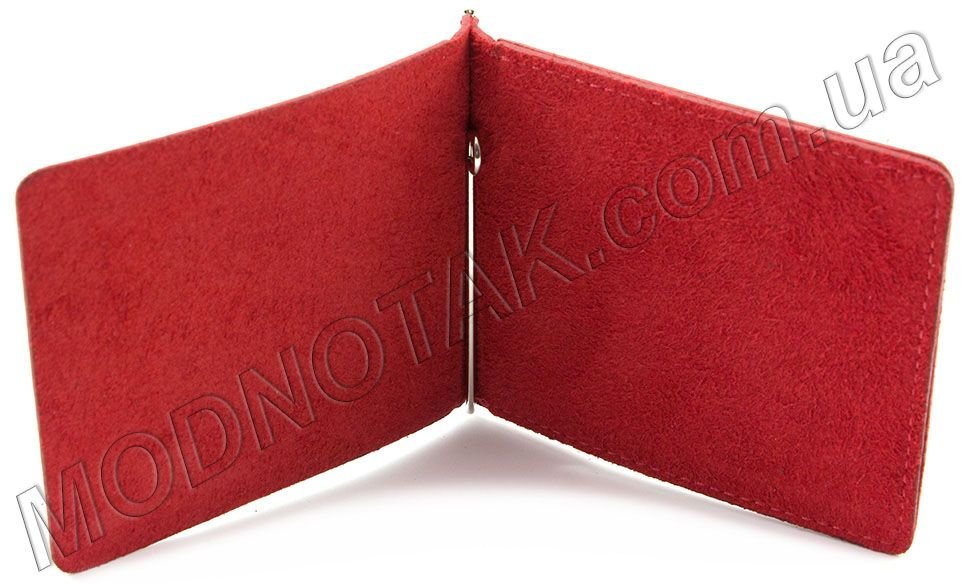 Красный кожаный зажим для денег ST Leather (17810)