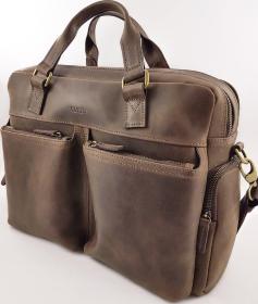 Чоловіча шкіряна сумка для документів і ноутбука VATTO (11854)