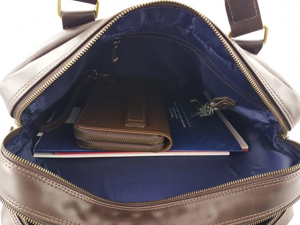 Чоловіча шкіряна сумка для документів і ноутбука VATTO (11854)