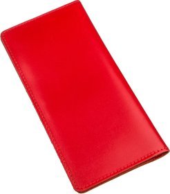 Женский купюрник красного цвета из натуральной кожи гладкого типа SHVIGEL (2413990)