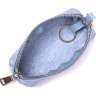 Синя жіноча шкіряна ключниця з блискавковою застібкою Shvigel (2416542) - 4