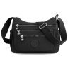 Практична жіноча сумка через плече із чорного текстилю Confident 77612 - 1
