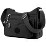 Практична жіноча сумка через плече із чорного текстилю Confident 77612 - 2