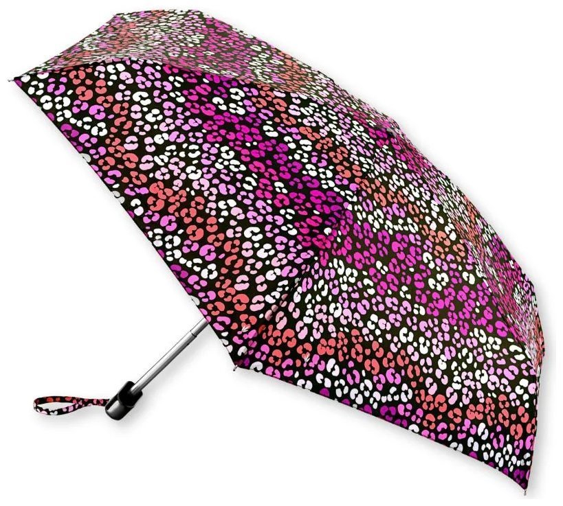 Женский мини зонт Fulton L501 Tiny-2 Funky Leopard (механика, складной, разноцветный с принтом леопарда) 108012 modnotak фото №1