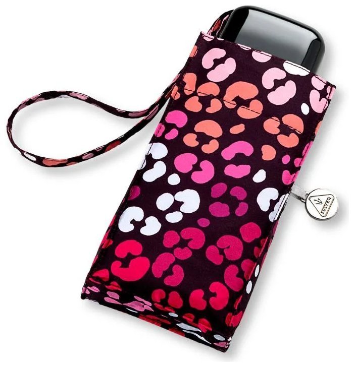 Женский мини зонт Fulton L501 Tiny-2 Funky Leopard (механика, складной, разноцветный с принтом леопарда) 108012 modnotak фото №2