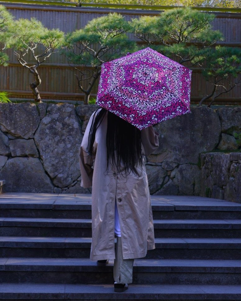 Женский мини зонт Fulton L501 Tiny-2 Funky Leopard (механика, складной, разноцветный с принтом леопарда) 108012 modnotak фото №4