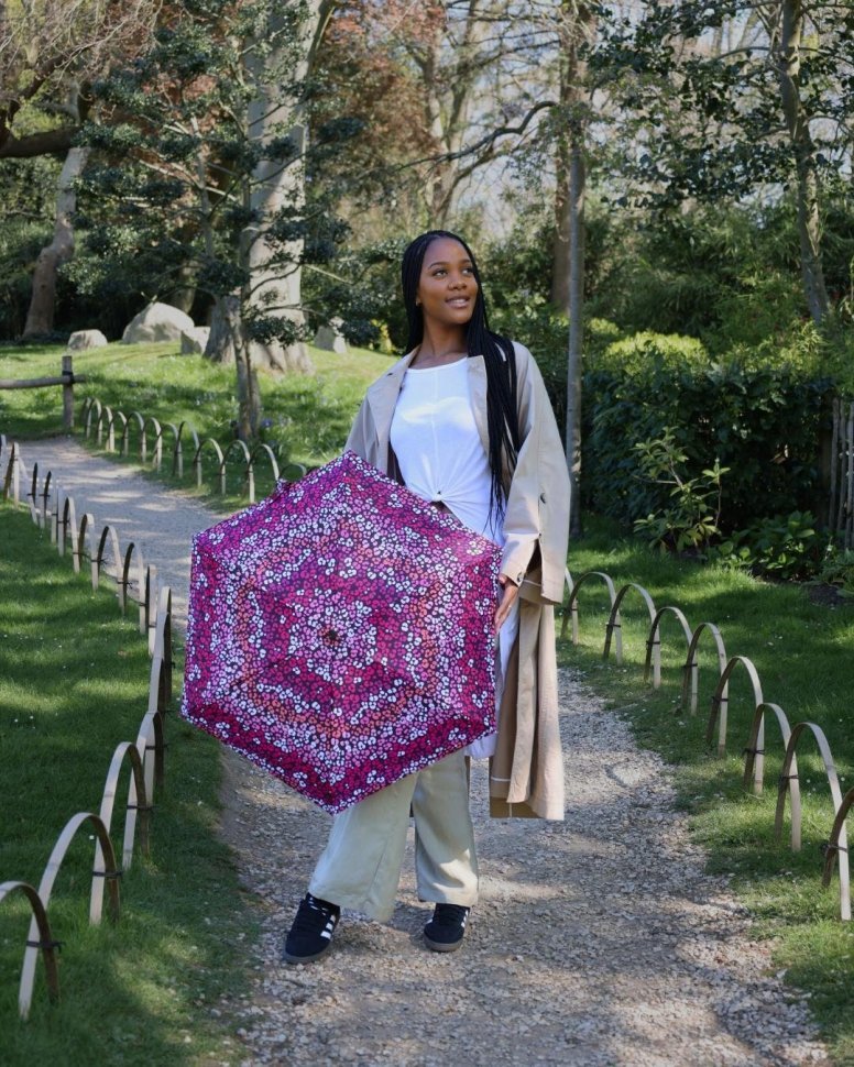 Женский мини зонт Fulton L501 Tiny-2 Funky Leopard (механика, складной, разноцветный с принтом леопарда) 108012 modnotak фото №5