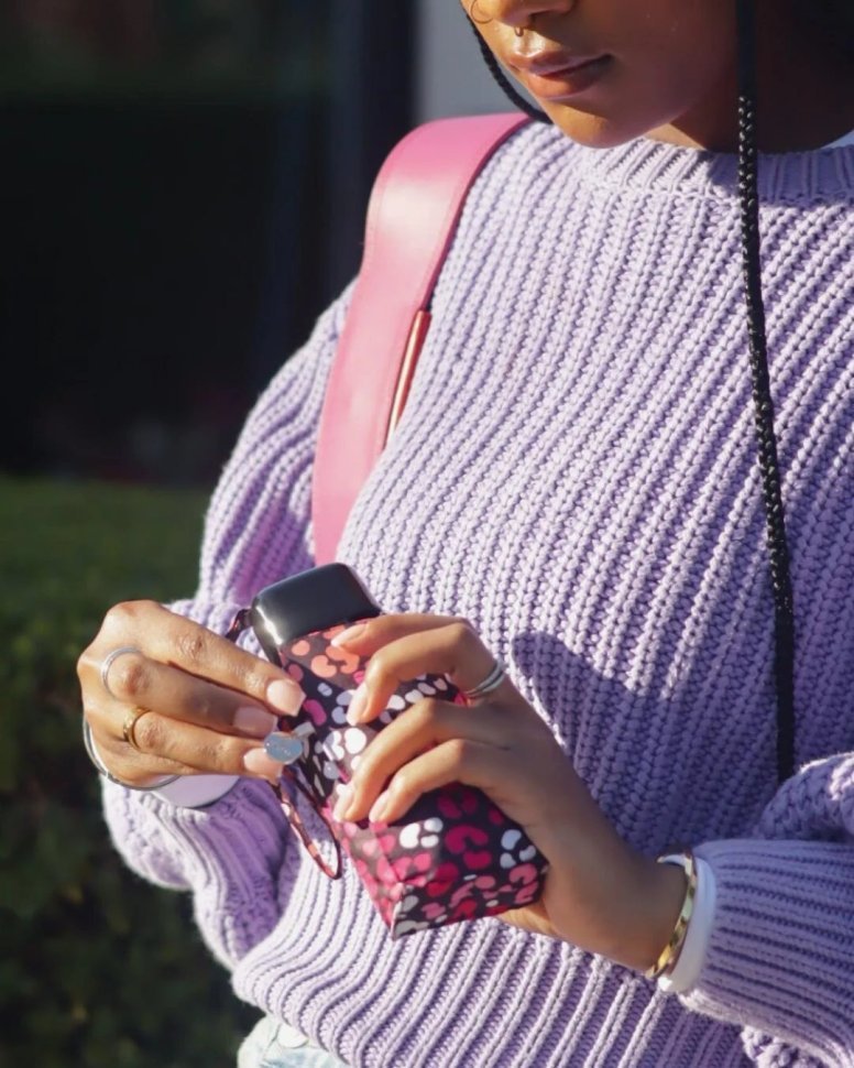 Женский мини зонт Fulton L501 Tiny-2 Funky Leopard (механика, складной, разноцветный с принтом леопарда) 108012 modnotak фото №7