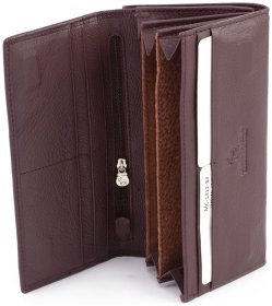 Женский кошелек коричневого цвета на магнитах Marco Coverna (16617)