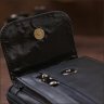 Чорна чоловіча шкіряна сумка маленького розміру на пояс Vintage 2420484 - 9