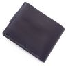 Стильний шкіряний синій гаманець ручної роботи Grande Pelle (13040) - 3