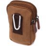 Маленька чоловіча сумка-чохол на пояс із коричневого текстилю Vintage 2422225 - 2