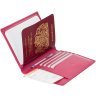 Кожаная обложка для паспорта в розовом цвете Visconti Polo 68812 - 2