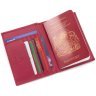 Кожаная обложка для паспорта в розовом цвете Visconti Polo 68812 - 4