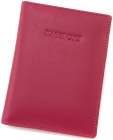 Шкіряна обкладинка для паспорта у рожевому кольорі Visconti Polo 68812