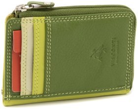 Маленький женский картхолдер зеленого цвета из натуральной кожи Visconti Phi Phi 68912