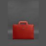 Жіноча шкіряна сумка червоного кольору для ноутбука та документів BlankNote 78912 - 3