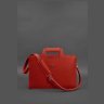 Женская кожаная сумка красного цвета для ноутбука и документов BlankNote 78912 - 4