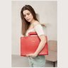 Женская кожаная сумка красного цвета для ноутбука и документов BlankNote 78912 - 9