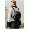 Женский рюкзак-сумка из гладкой кожи классического черного цвета BlankNote Groove S 79012 - 3