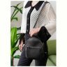 Жіночий рюкзак-сумка із гладкої шкіри класичного чорного кольору BlankNote Groove S 79012 - 4