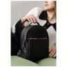 Жіночий рюкзак-сумка із гладкої шкіри класичного чорного кольору BlankNote Groove S 79012 - 7