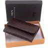 Шкіряний жіночий гаманець потрійного складання в коричневому кольорі Tony Bellucci (10846) - 7