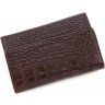 Шкіряний жіночий гаманець потрійного складання в коричневому кольорі Tony Bellucci (10846) - 3