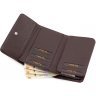 Шкіряний жіночий гаманець потрійного складання в коричневому кольорі Tony Bellucci (10846) - 5