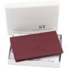 Шкіряне жіноче обкладинка для документів маленького розміру в бордовому кольорі ST Leather (14007) - 8