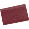 Шкіряне жіноче обкладинка для документів маленького розміру в бордовому кольорі ST Leather (14007) - 1
