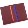 Шкіряне жіноче обкладинка для документів маленького розміру в бордовому кольорі ST Leather (14007) - 4