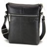 Солидная мужская сумка-планшет из натуральной кожи черного цвета Tom Stone (10993) - 1