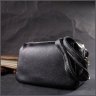 Черная женская сумка из натуральной кожи флотар с золотистой фурнитурой Vintage 2422276 - 6