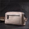 Горизонтальна жіноча сумка на плече з натуральної білої шкіри Vintage 2422376 - 7
