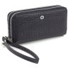 Чорний жіночий гаманець з лакованої шкіри під багато купюр ST Leather 70813